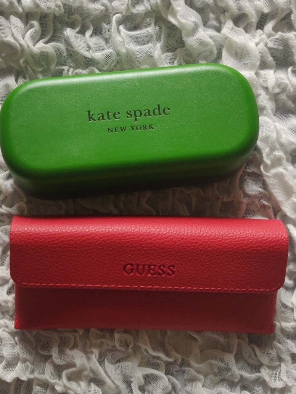 Kate Spade Glasses Case Bright Green With Branded Cleaning Cloth